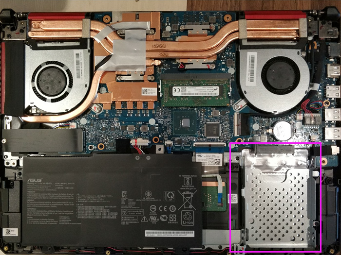 华硕飞行堡垒FX95G加装机械硬盘教程