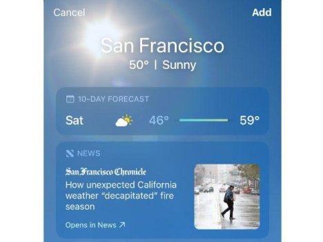 苹果iOS 16.2 为iPhone内置天气加入气象新闻报道