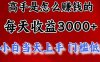 一天收益3000左右，长期项目，很稳定！