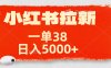 小红书拉新项目，一单38元！日入5000+【揭秘】