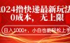 2024撸快递最新玩法，0成本，无上限，日入1000+，小白也能轻松上手