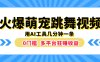 火爆萌宠跳舞视频，用AI工具几分钟一条，0门槛多平台狂赚收益