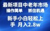 2024最新项目，中老年市场，起号简单，7条作品涨粉4000+，单月变现2.8w