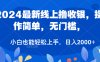 2024最新线上撸收银，操作简单，无门槛，只需动动鼠标即可，小白也能轻松上手，日入2000+