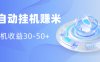 多平台全自动挂机赚米小项目，单机收益30-50+，号的品质决定收益