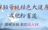 视频号纯绿色大健康粉赛道，教程拆解，教你日入5K