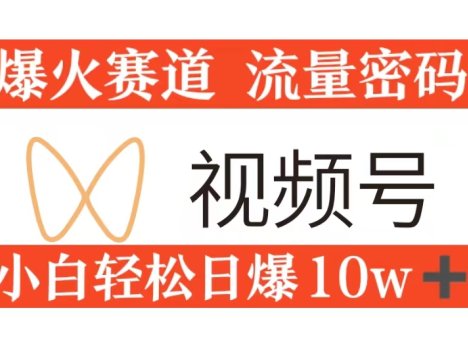 这是 0 粉在视频号爆火赛道的流量密码,其模式涵盖各个方面,小白也能轻松做到每日流量突破 10 万。
