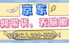 最新京东视频带货，无脑搬运，每天5分钟 ， 轻松日入200-300＋