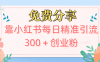 2025最新引流！靠小红书每日精准引流300＋创业粉