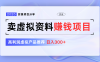 卖虚拟资料项目分享，推荐高利润虚拟产品，新手日入300+