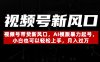 视频号带货新风口，AI模版暴力起号，小白也可以轻松上手，月入过万