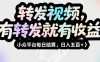 转发视频，有转发就有收益，小众平台每日结算，日入五百＋