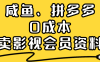 最新蓝海项目，咸鱼、拼多多0成本创业，资料都给你准备好了，看完就能上手