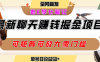 聊天掘金项目，可矩阵起号，适合工作室，个人宝妈，单号日收益50+，零门槛，小白也能轻松上手