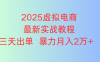 2025虚拟电商最新实战教程三天出单 暴力月入2万+