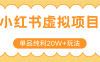小红书卖虚拟产品，单品纯利20W+玩法分享（4节系列课程）