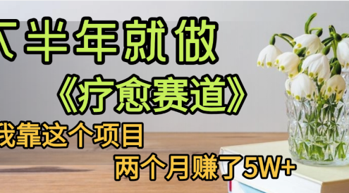 下半年稳赚的赛道，就选【疗愈赛道】，我自己运行这个项目两个月赚了5W+