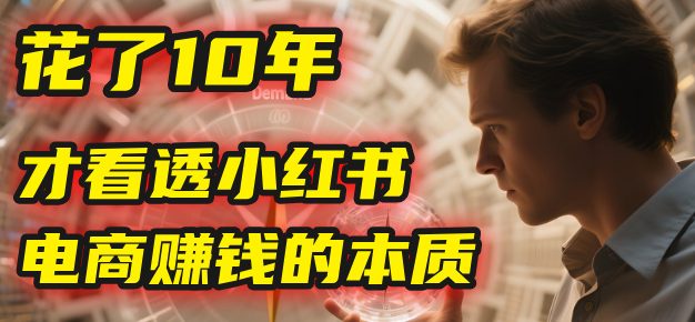 我花了10年，才看透小红书电商赚钱的2个字：本质